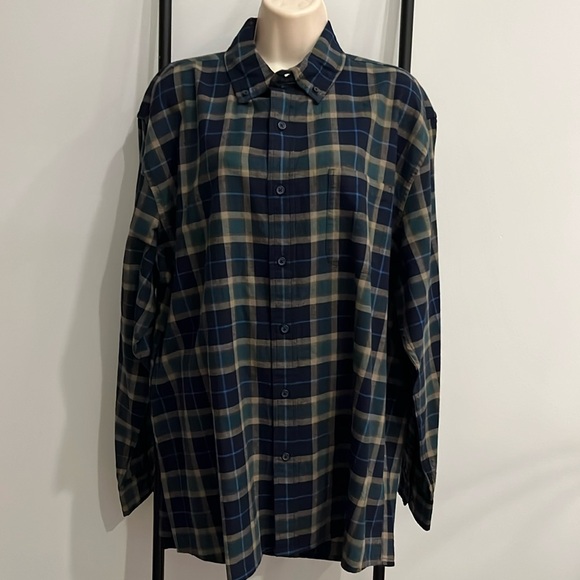 Pendleton Other - Pendleton Somerset Shirt Button Up Check Cotton Wool Long Sleeve Men Size L